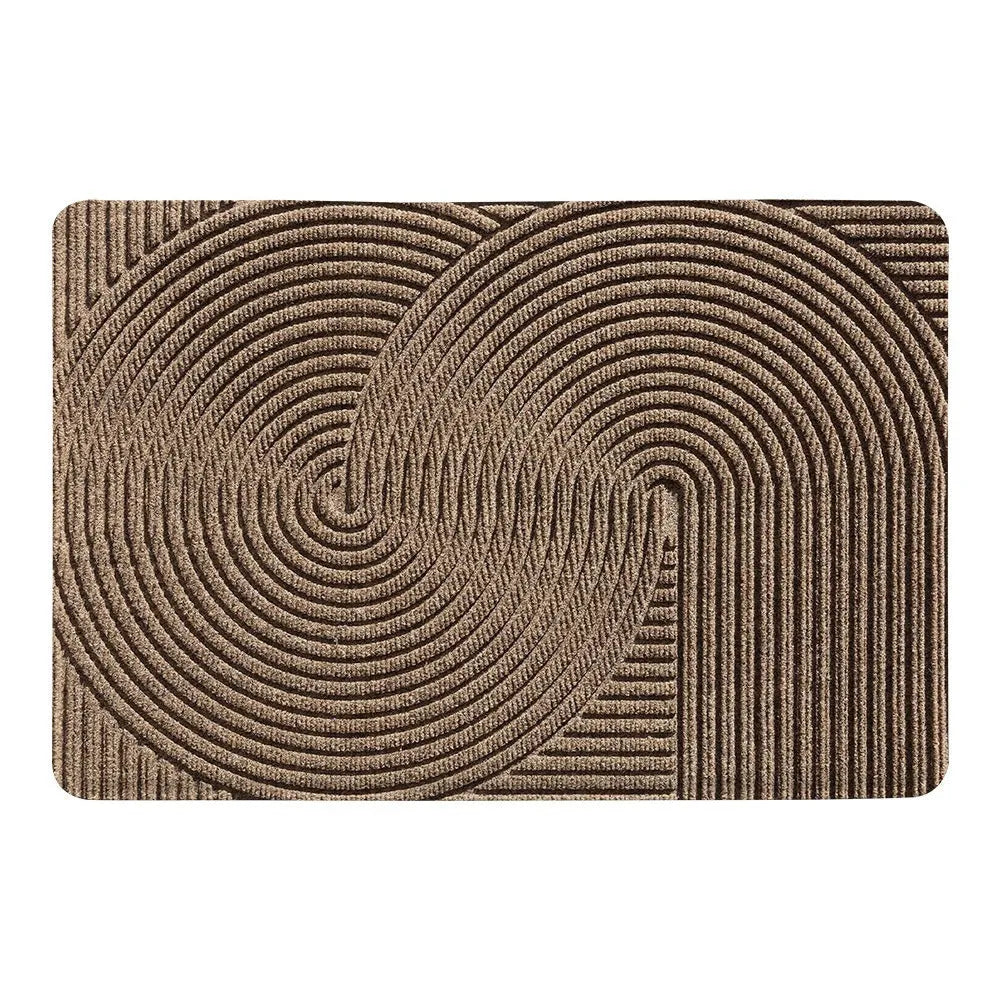 Silk ring entrance carpet with cartoon anime pattern in alien shape, 60x90cm with wire ring