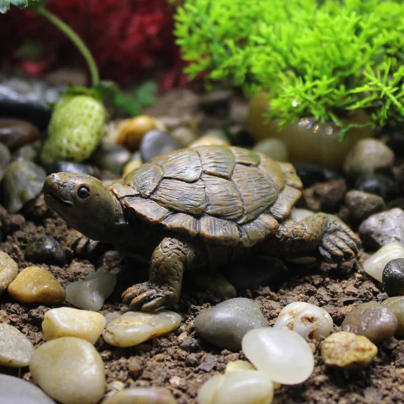 Resin turtle decoration for micro landscapes with simulation colouring