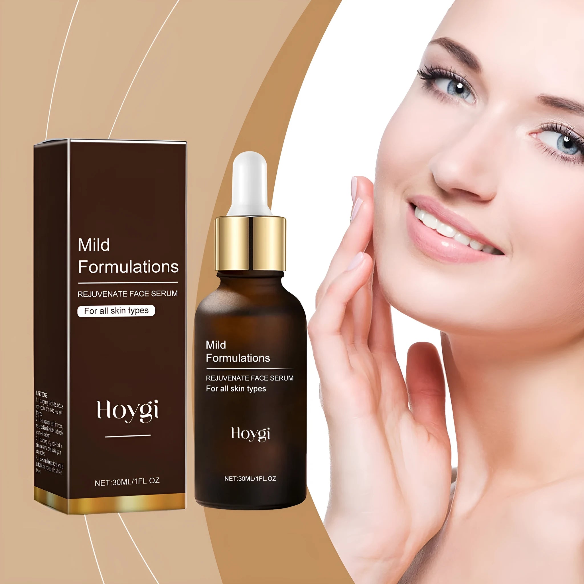 30ml facial essence glass bottle with arbutin, collagen, vitamin C and hyaluronic acid formula