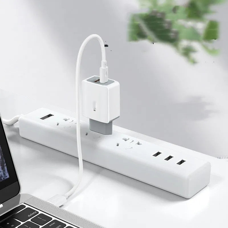 White European standard fast charger set with USB cable and fireproof ABS PC construction