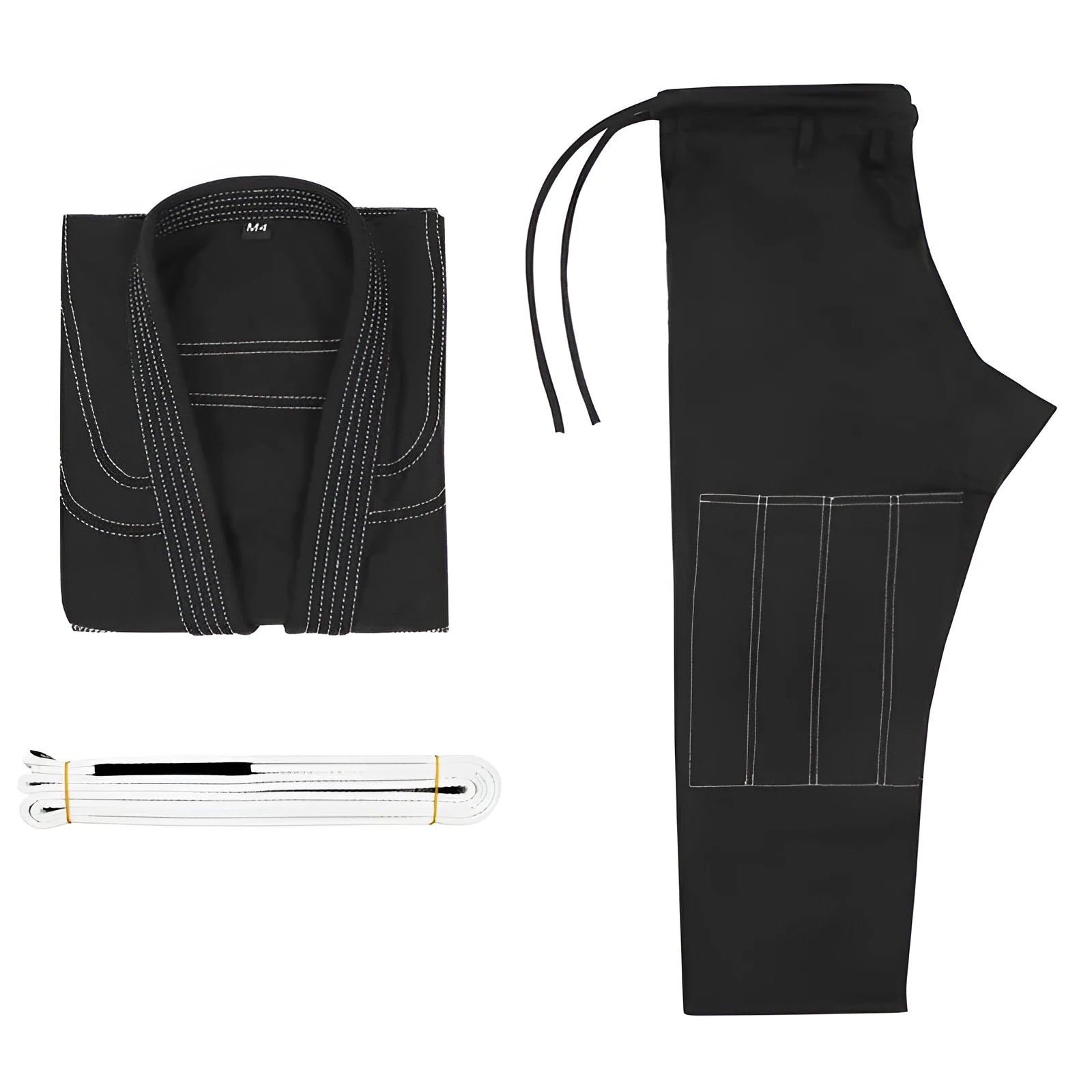 Brazilian Jiu-Jitsu training gi set in cotton blend fabric with top and trousers