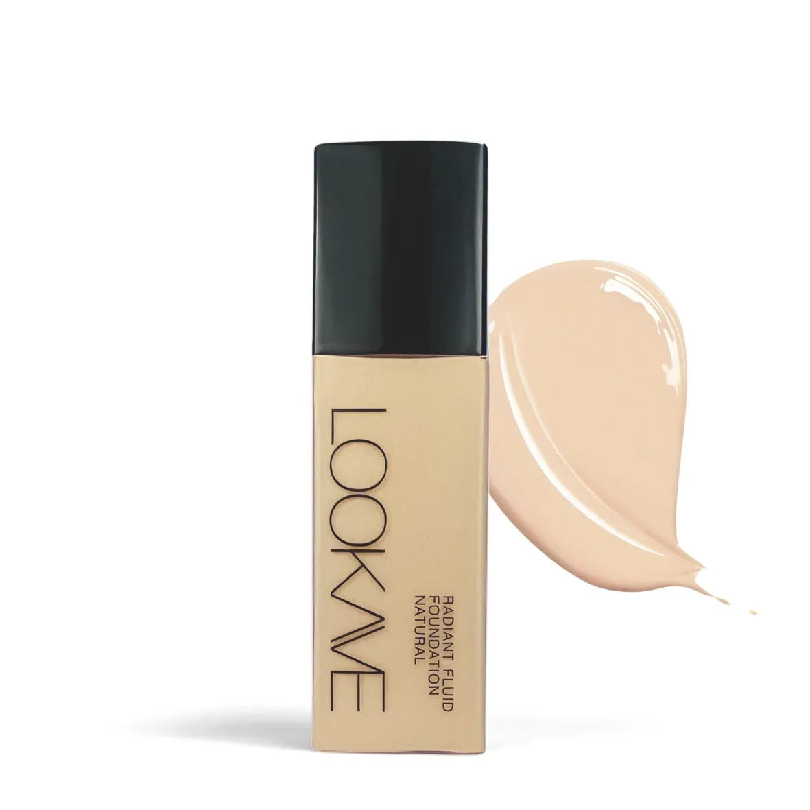 LOOKAVE Matte Liquid Foundation bottle in Ivory White shade, 21c net content.