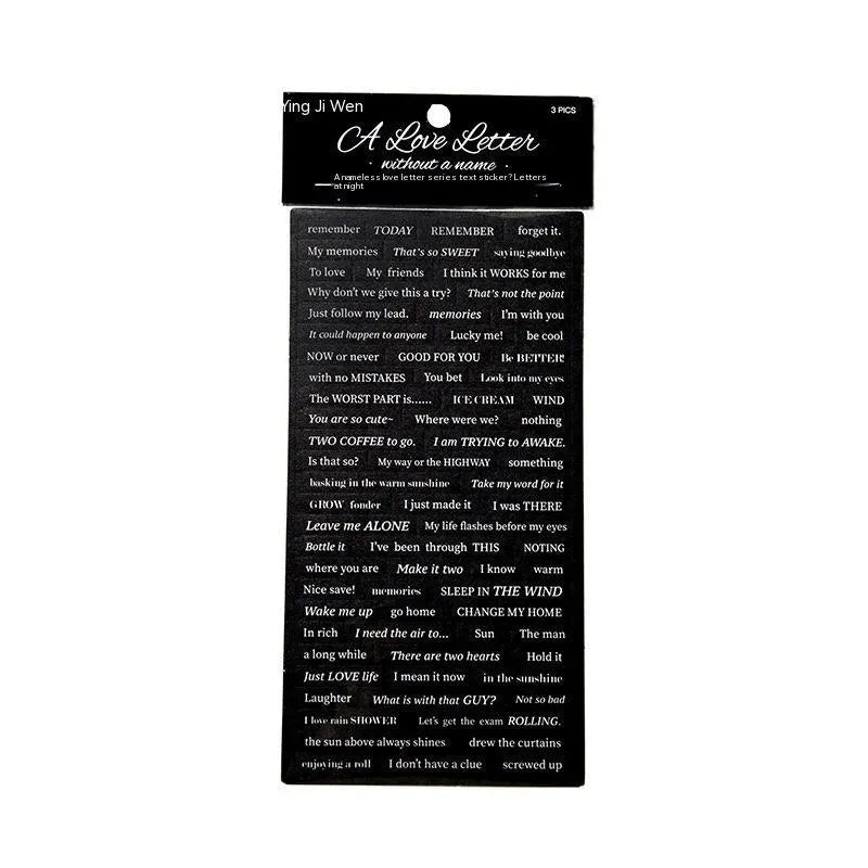 Ins style English quotation stickers on Japanese paper measuring 90mm by 175mm