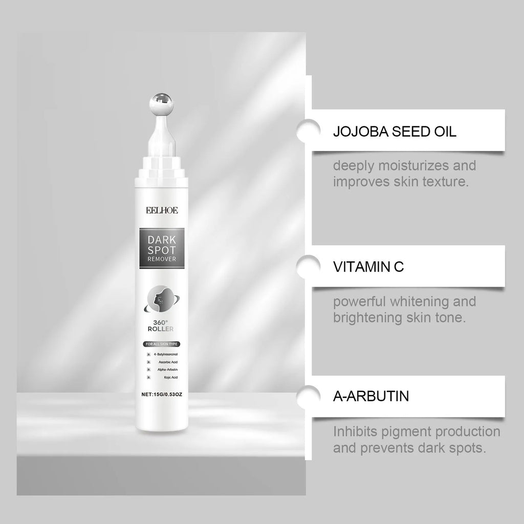 15g tube of brightening and hydrating facial essence cream with jojoba oil and vitamin C.
