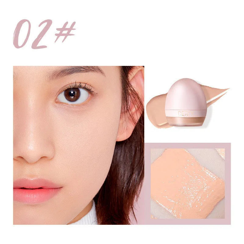 4-colour lightweight foundation concealer cream with makeup sponge in compact 55g packaging