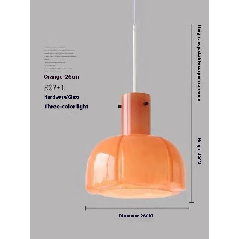 Medieval style glass bud chandelier pendant light in retro design with E27 fitting