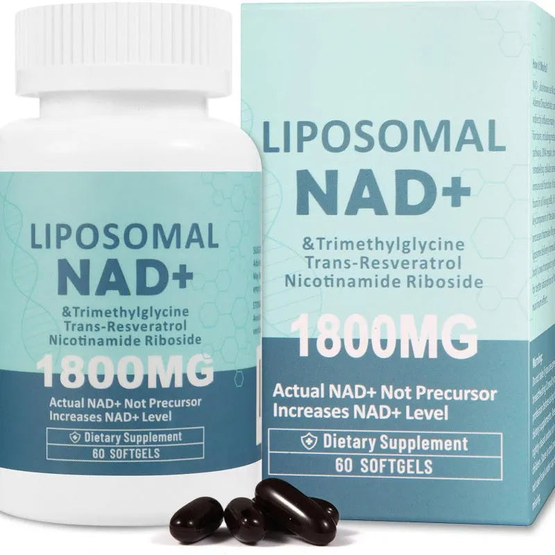 Nicotinamide mononucleotide gel capsules in supplement bottle with 60 or 120 count options