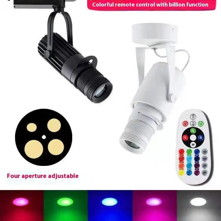 Black aluminium LED surface-mounted spotlight with 20W 3000K warm light output
