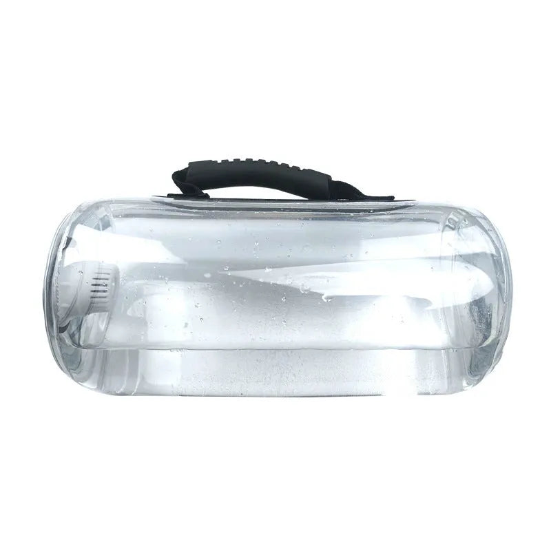 Transparent PVC water bag dumbbell filled with water for adjustable weight strength training