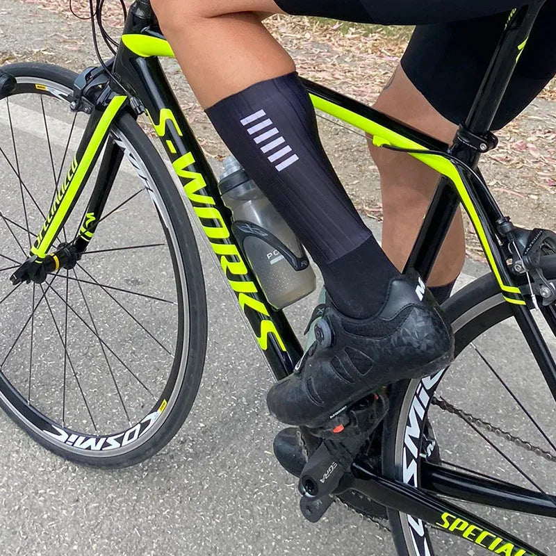 Athletic sports socks for cycling and running in six colour options