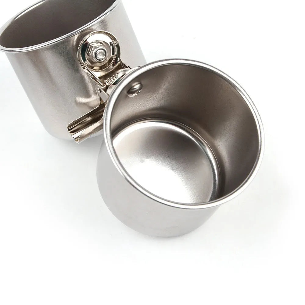 Stainless steel birdcage outdoor feeder in natural metallic colour showing food container design