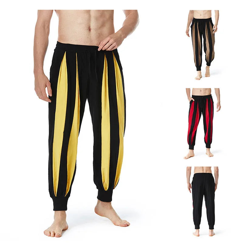 Men's straight-cut casual trousers in four colours with Asian sizing from S to 3XL