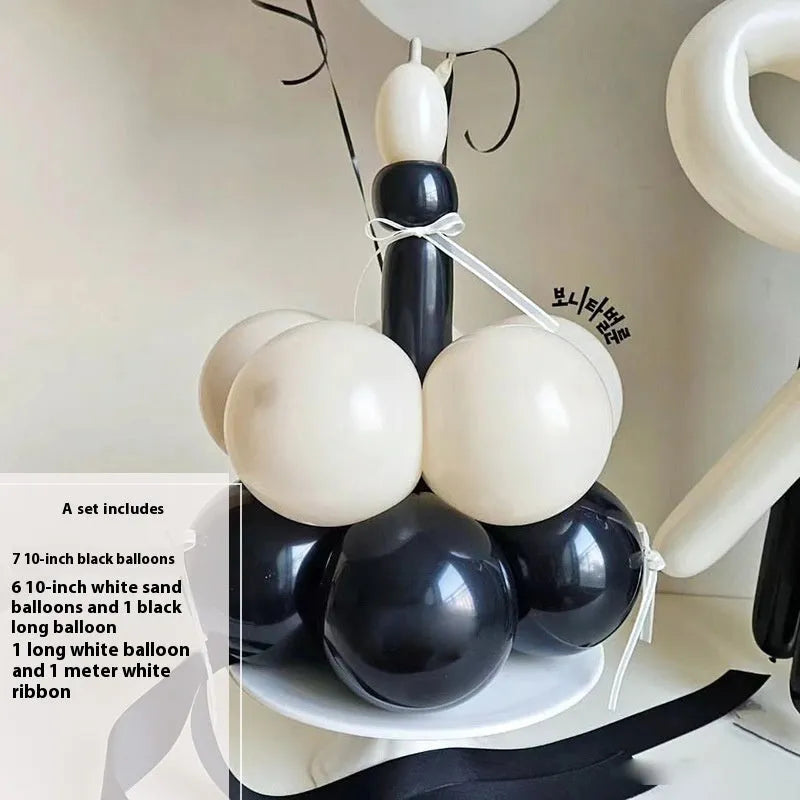 Round balloon bouquet cake DIY decoration set for birthday party centrepieces
