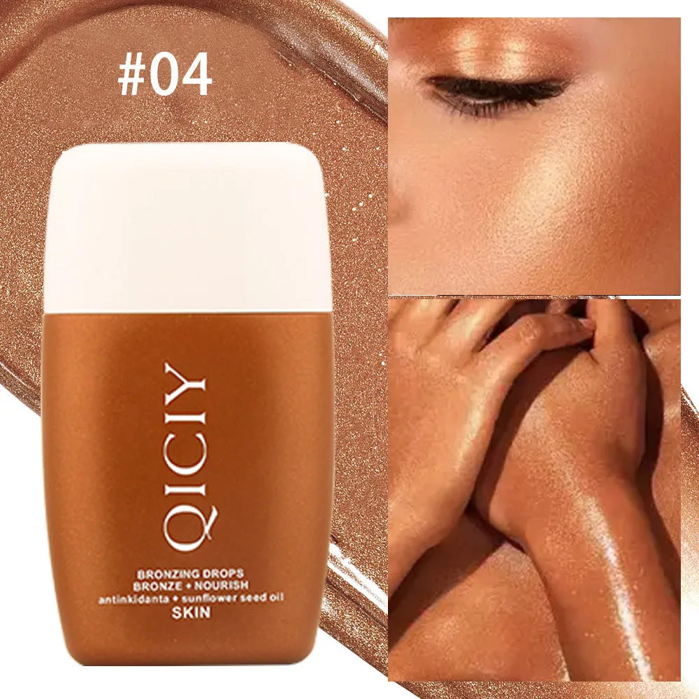 30ML bottle of Body Highlight Contour Liquid for face and body brightening in four shade options