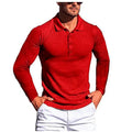 Men's striped summer shirt in elastic knit fabric showing loose fit and short sleeves