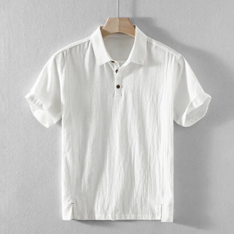 Men's linen leisure shirt in loose fit available in multiple colours with size range S to 4XL