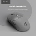 Mute wireless Bluetooth mouse in Matcha Green colour with five-button layout on office desk