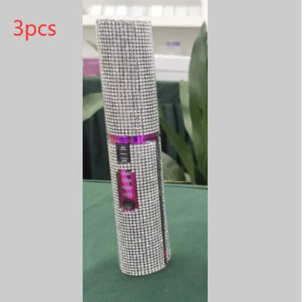 2-in-1 electric USB hair straightening brush with ceramic coating in green