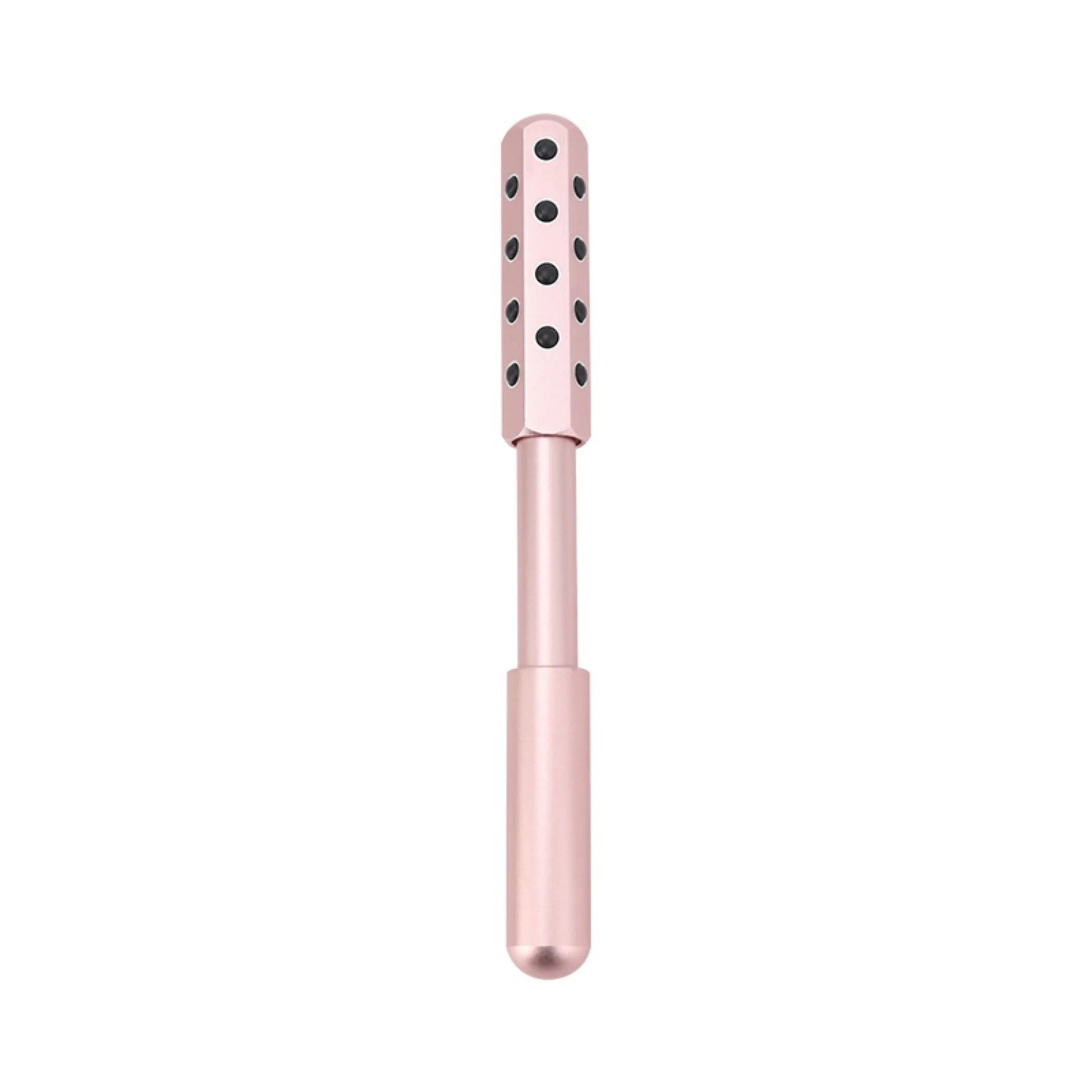Purple germanium particles facial massage roller with 24 balls and 193mm handle for eye contour treatment