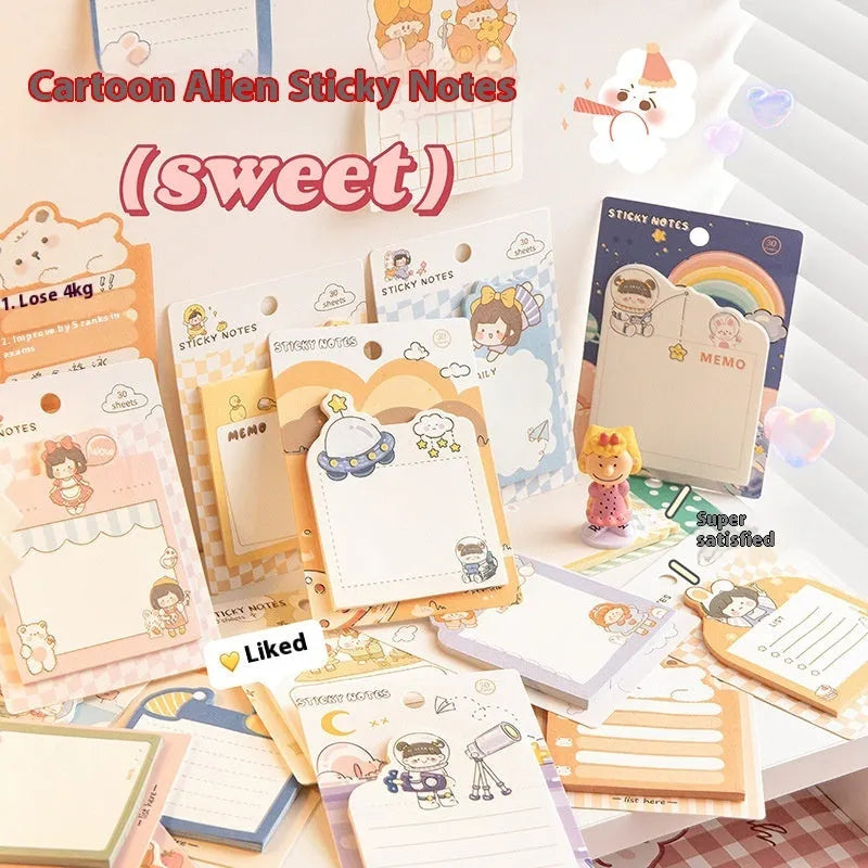N Times Post Sticky Note tear-able double gummed paper memo pad with Happy Everyday design