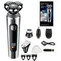 Digital USB rechargeable beard trimmer with washable design and five-in-one base bracket