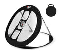 Portable golf practice net with pop-up design, nylon netting, 68x80x48cm, black frame, for indoor and outdoor training