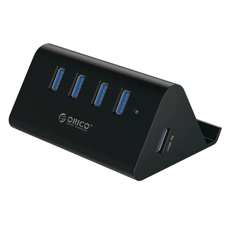 USB 3.0 4-port external hub with bracket, no external power supply, for trade fairs