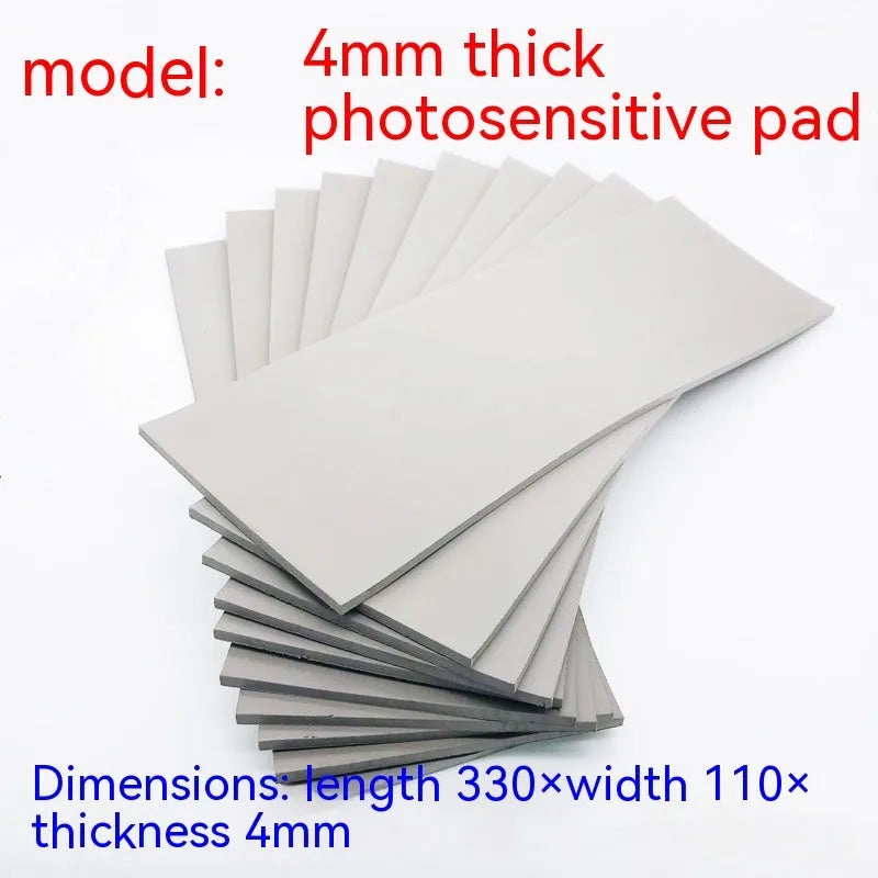 Black and grey photosensitive seal mat for pottery calligraphy painting, 330mm by 110mm