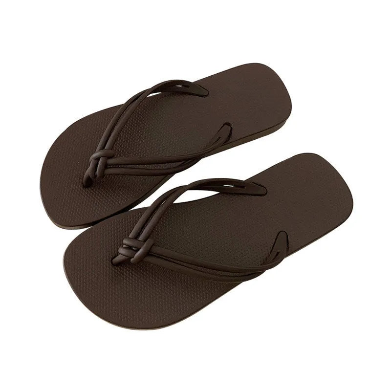 Men's casual PVC flip flops with toe covering design in various colours