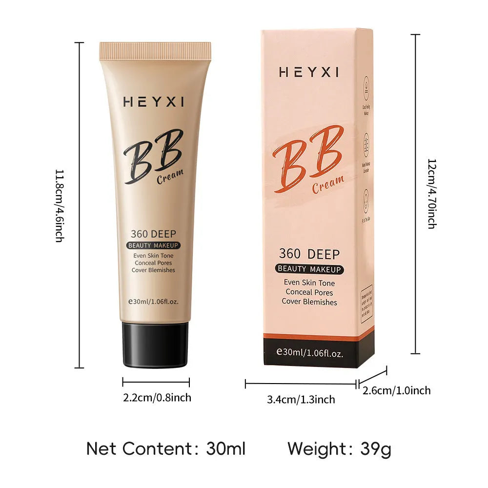 Waterproof sweat-proof BB cream in four colour shades 01 02 03 04