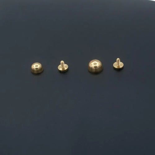 Brass decorative buckle jewellery components in round and bucket foot nail shapes