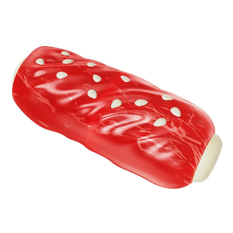 Primary colour plastic molar rod dog chew toy for aggressive chewing and dental hygiene