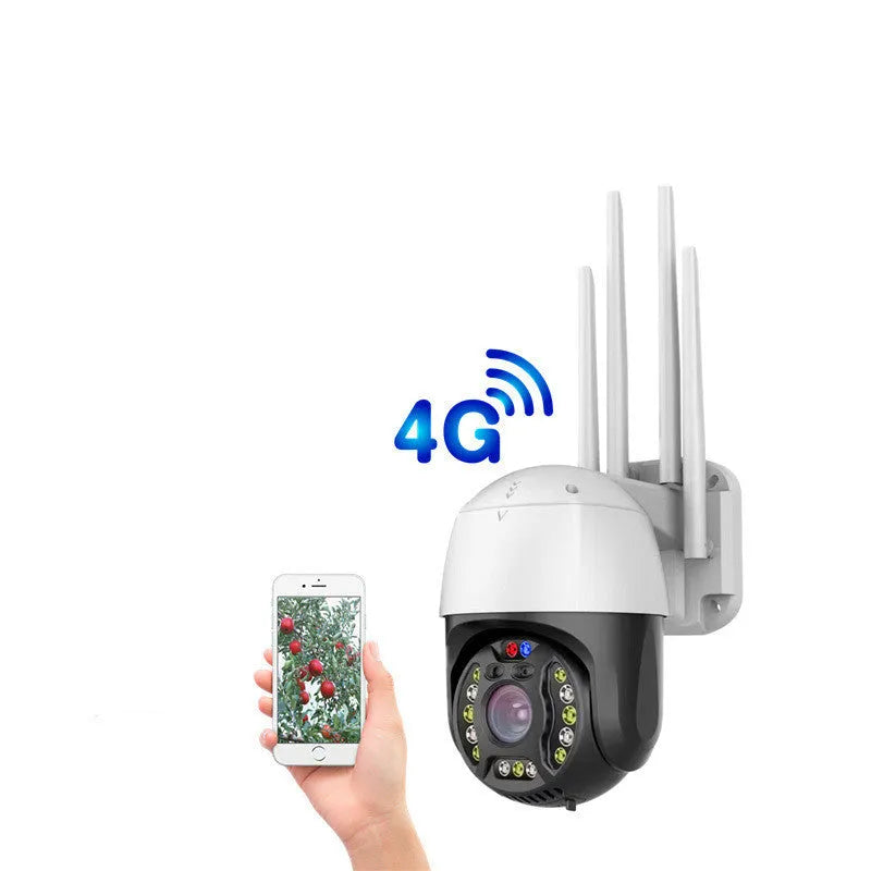 White 360 degree dome surveillance camera with 5MP lens and infrared night vision for outdoor security