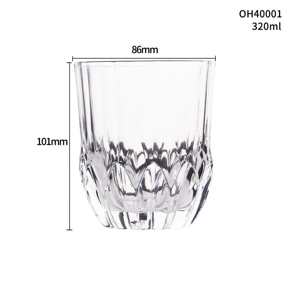 Thick bottom whiskey shot glass with 301-400ml capacity in multiple colour options