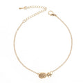 Women's alloy pineapple charm bracelet in gold or silver from the XINGX series