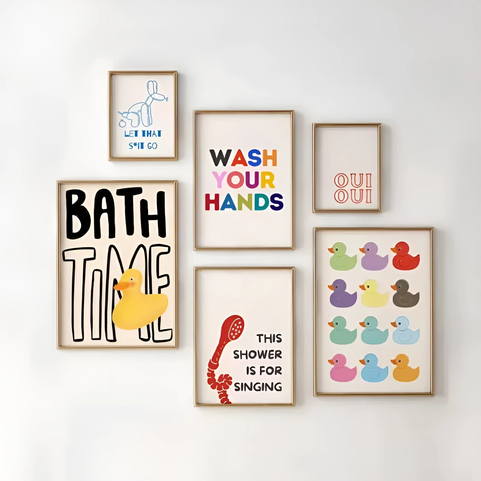 Frameless canvas decorative painting in modern simplicity style displayed on wall