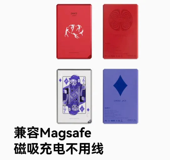 Ultra-thin magnetic power bank 10.5mm 5000mAh 15W wireless charger in DANCE colour