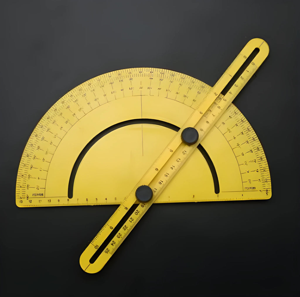 ABS plastic carpentry angle measuring tool with 180 degree scale and measuring arm