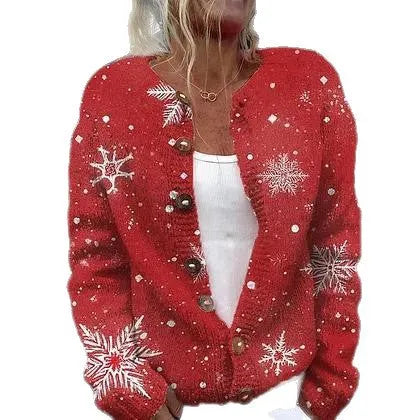 Women's 3D digital printed polyester hoodie jacket regular fit with hood front view