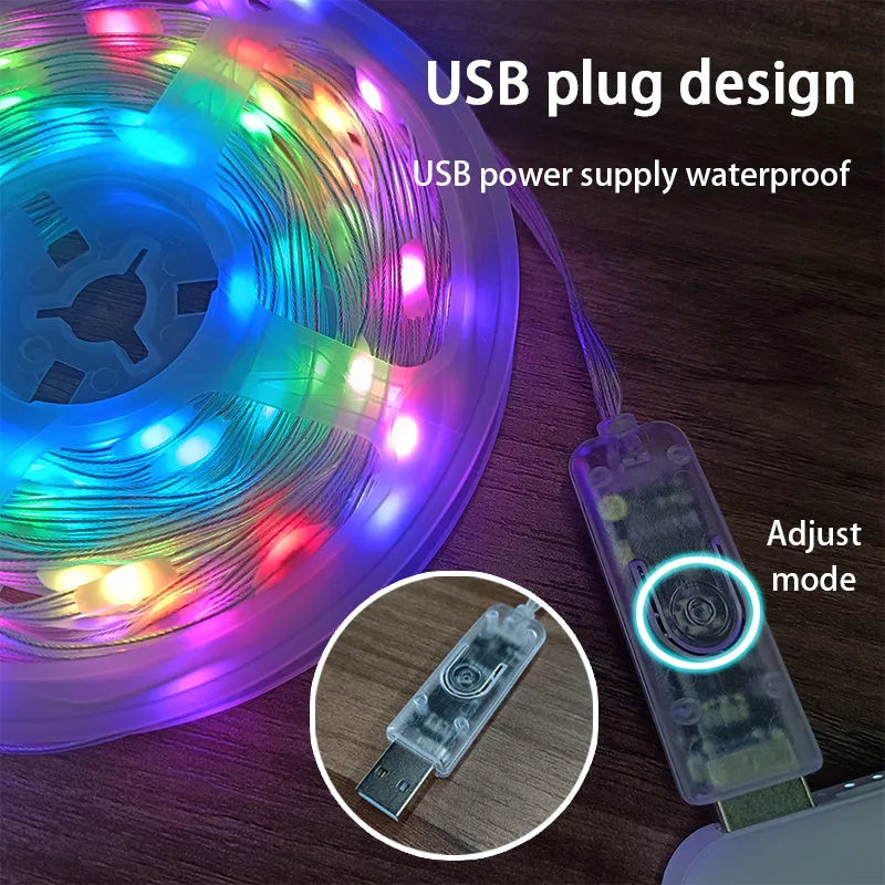 10 metre LED festival light string with 100 warm white bulbs and remote control