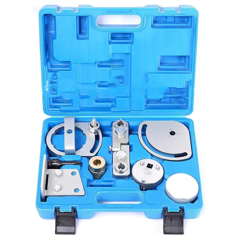 Volvo engine timing tool set with 8 carbon steel pieces for cylinder head alignment procedures