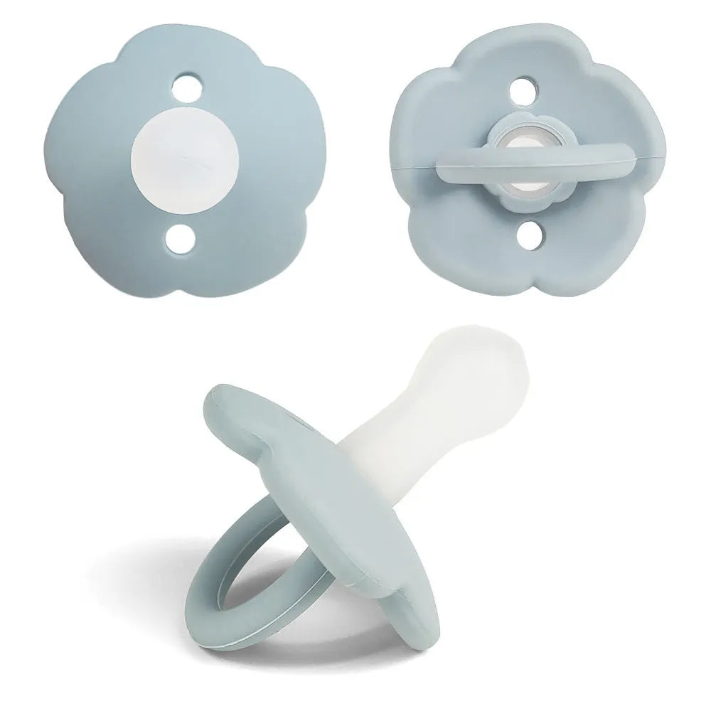 Baby pacifier edible silicone lace nipple for 0-6 months in light pink colour