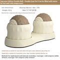 Massage ball set for cold and hot compress therapy in oil fruit green and caramel mocha colours