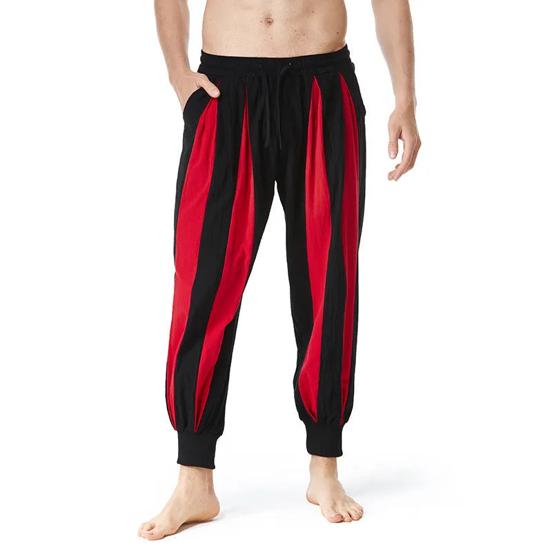 Men's straight-cut casual trousers in four colours with Asian sizing from S to 3XL