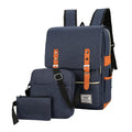 Three-piece waterproof business backpack in Oxford cloth with curved shoulder straps