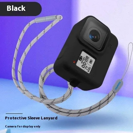 GoPro Hero8 Black silicone protective sleeve and anti-lost carrying strap accessory set in multiple colour options