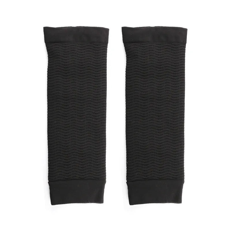 Women's black nylon shaping arm sleeve for middle-aged ladies with free size fitting