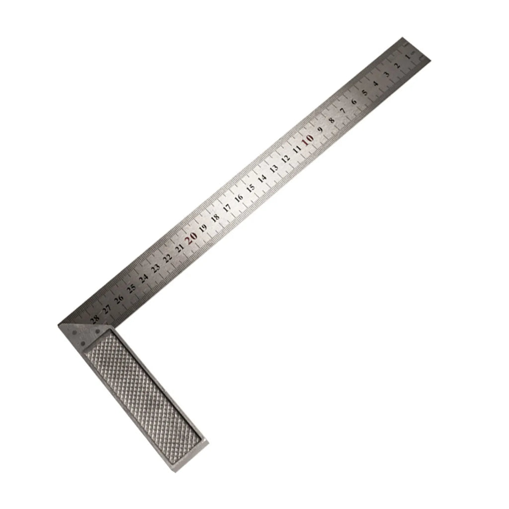 Red 7inch metal combination angle ruler for civil surveying with transparent protective bag