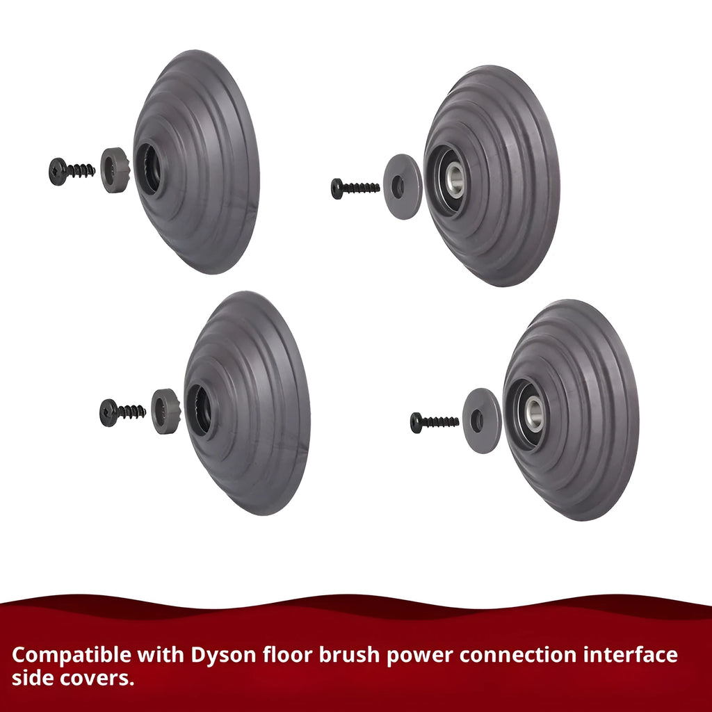 Pair of plastic side cover adapters for Dyson V10 V11 vacuum floor brush head power connection