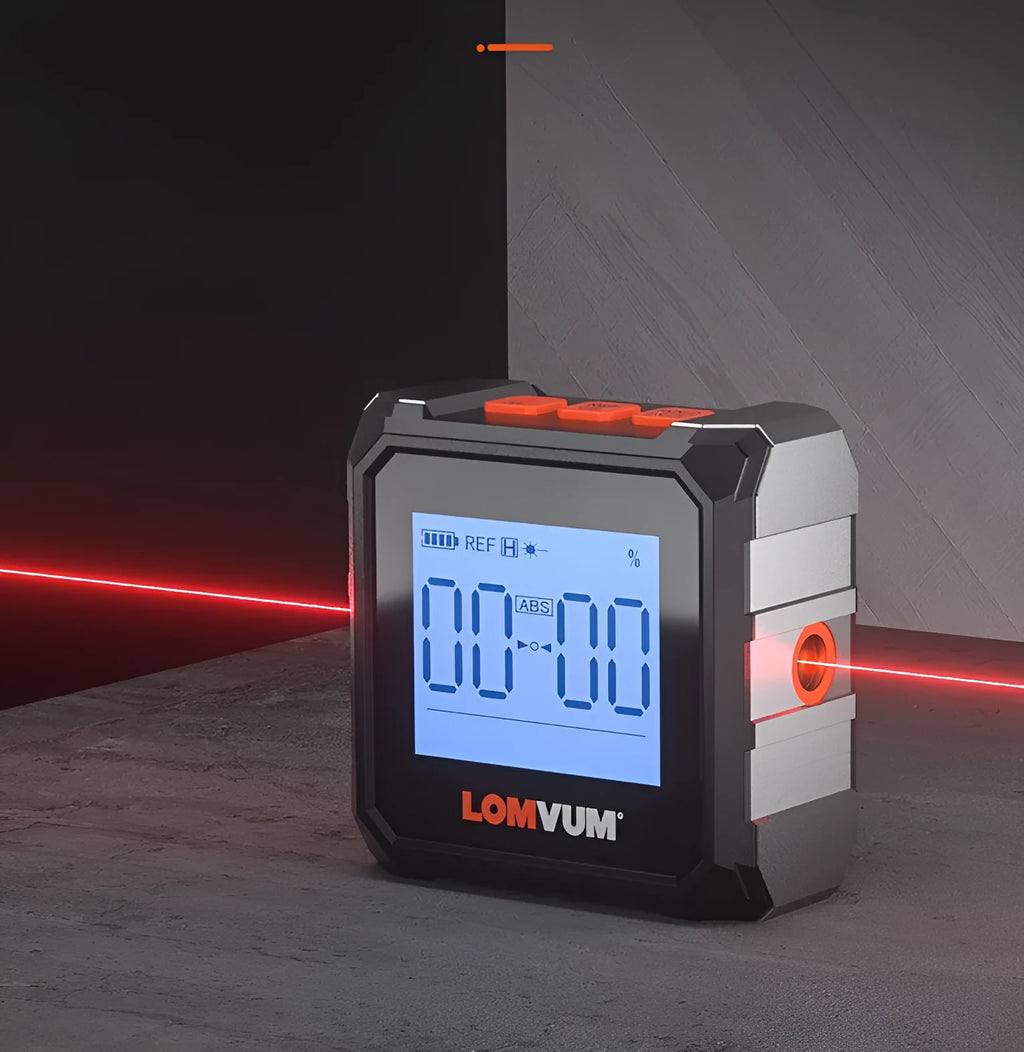 Digital laser inclinometer tool with alloy casing and backlight display for engineering measurement
